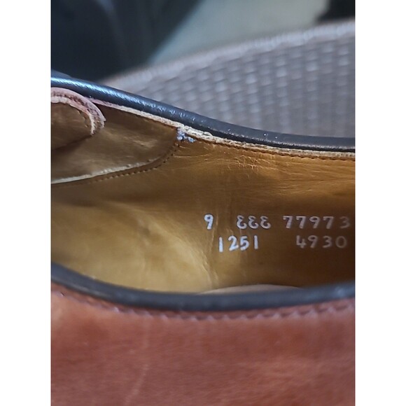 Allen Edmonds Cornell Monk Strap Dress Shoes Mens 9 EEE Cognac Brown Made In USA - Picture 7 of 11